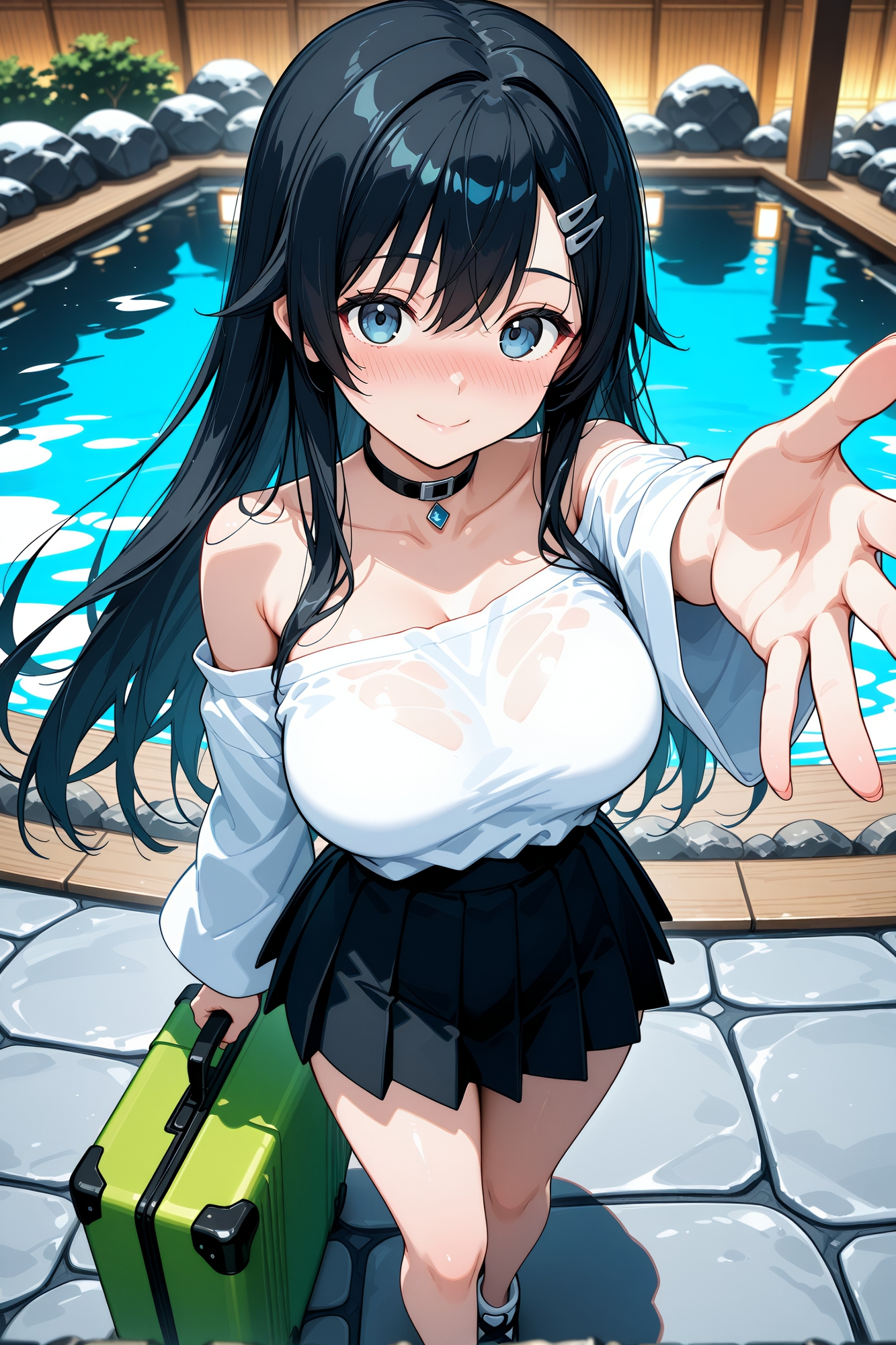 クラス一の美少女と温泉旅行に来たCG集 画像1