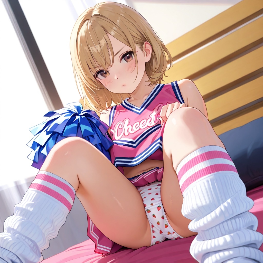 生パンチアガールのM字パンチラ_1