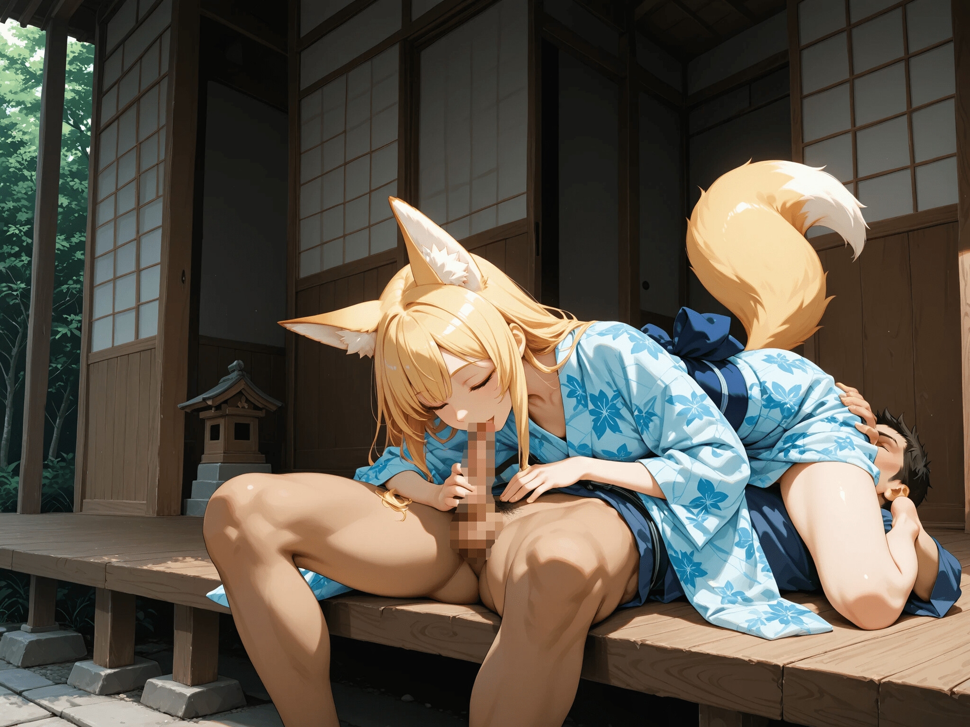 狐っ娘と着たままえっち！ 狐に色んな意味で「つままれる」 画像9