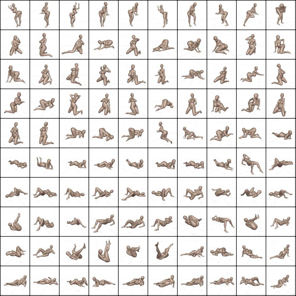 作画用の女体ポーズ集ムチムチ体型編_2