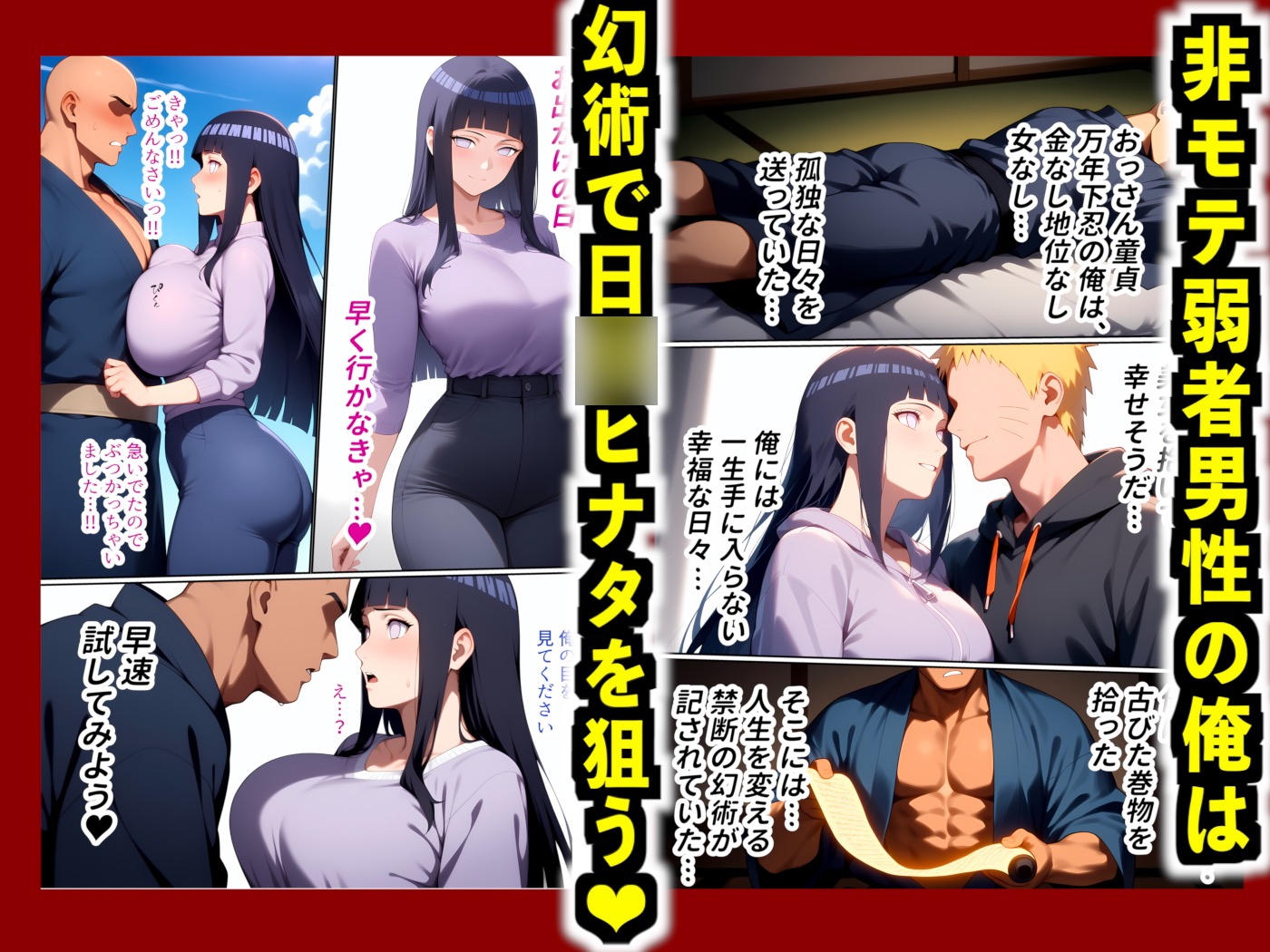 【フルカラー】幻術ハーレム忍法帖 1 ヒ●タ・ハ●ビ編|催●×快楽堕ち|禁断の幻術で心は抗うも体は快楽に堕ちる…忍ハーレム開幕！ 画像1