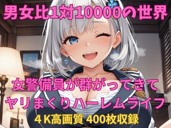 男女比1対10000の世界 女警備員とセックスし放題でちんぽが乾く暇もないヤリ放題ハーレムライフ！！