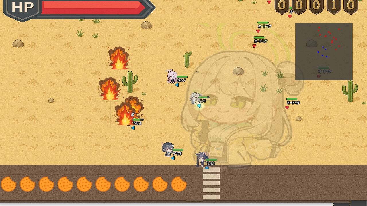 【がおーがーでん】シンプルながらも判断力と采配が戦局を大きく左右するでしょう『アビドスSOS!-拠点防衛大作戦- プロト版』9