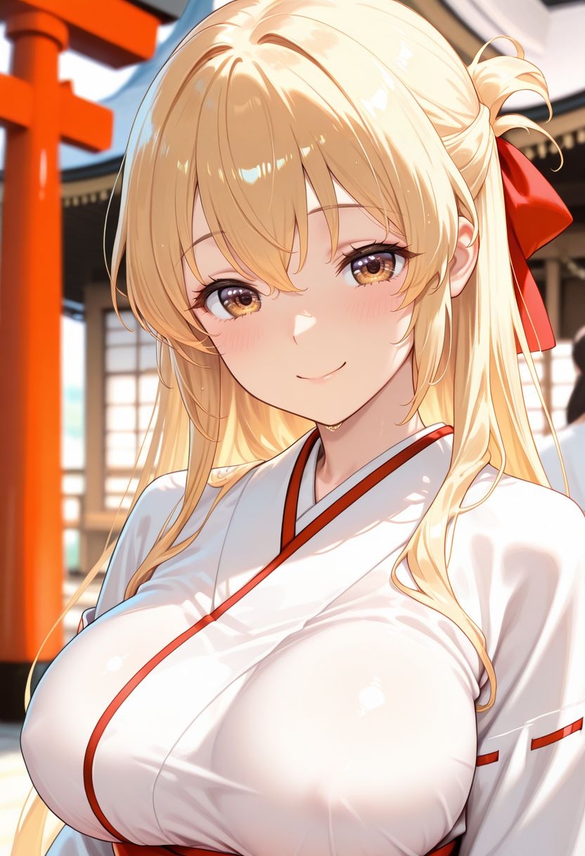 爆乳優等生の巫女、笑顔で受け入れる奉仕～堀北つばさ～ 画像2
