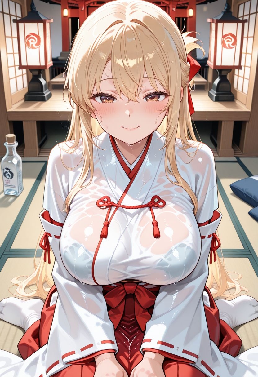 爆乳優等生の巫女、笑顔で受け入れる奉仕～堀北つばさ～ 画像3