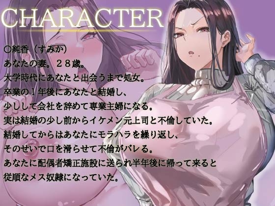 貴方を見下し馬鹿にし不倫三昧のモラハラ嫁を配偶者矯正施設に送って躾けてメス犬堕ちさせる話 画像3
