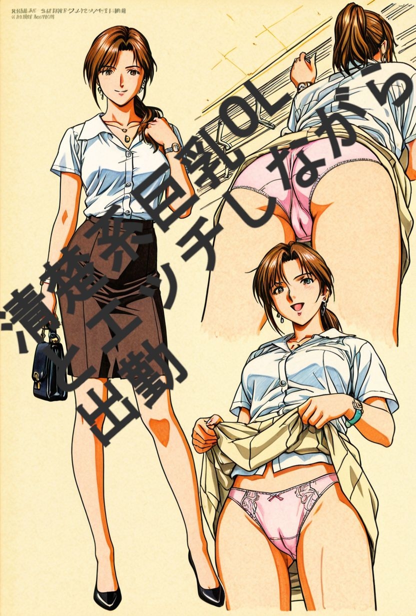 清楚系巨乳OLとエッチしながら出勤 画像2