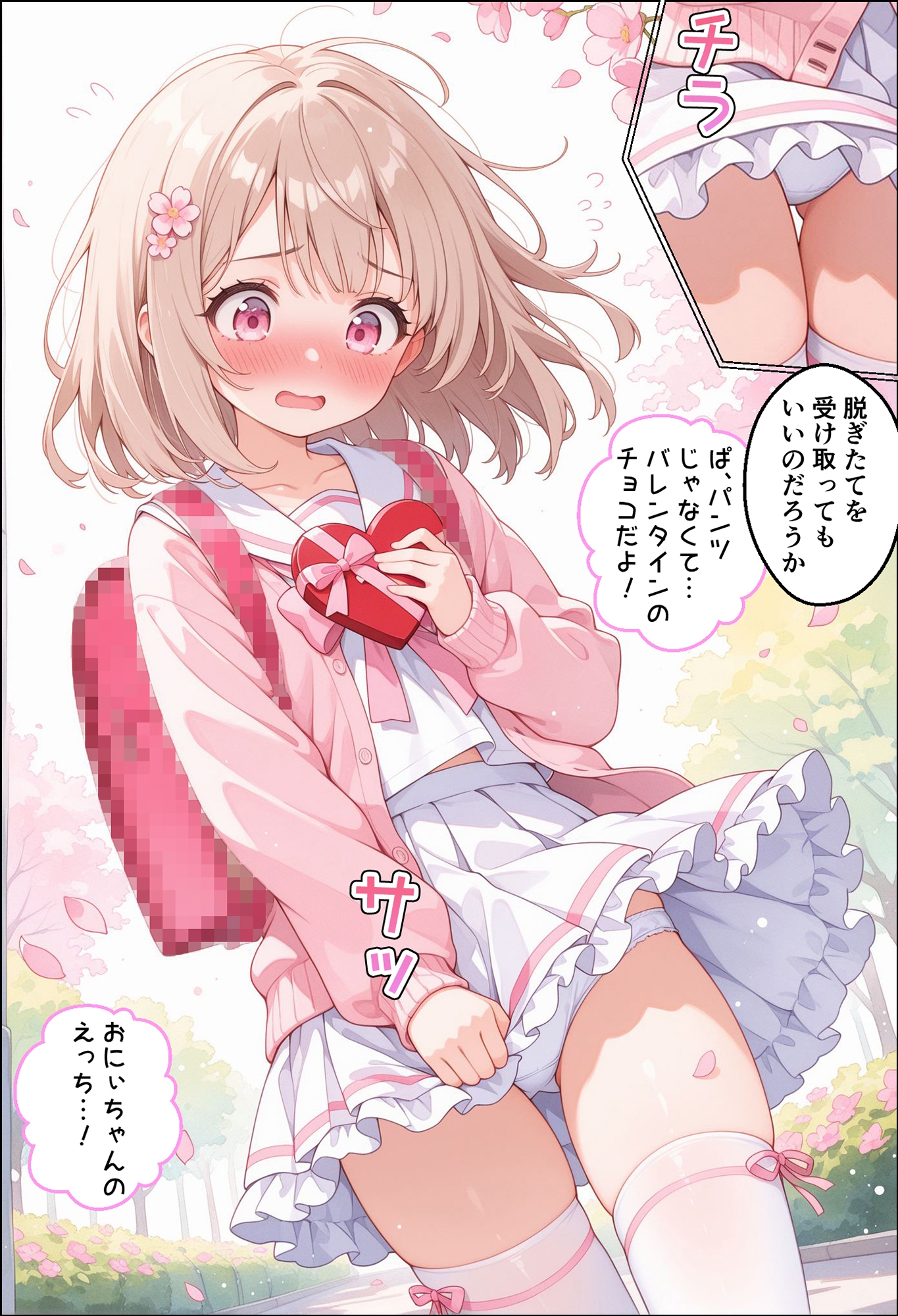 【甘々】どっちも好きだから2～バレンタイン編～ CG漫画250枚 おまけ(本体の台詞無しver) サイズ1392×2040 画像1