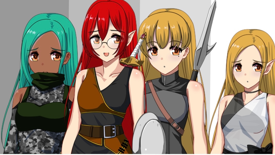 【フリー素材】ギルド系モブ(たれ目ロングヘアー) 【大容量の立ち絵&イラスト】 画像7