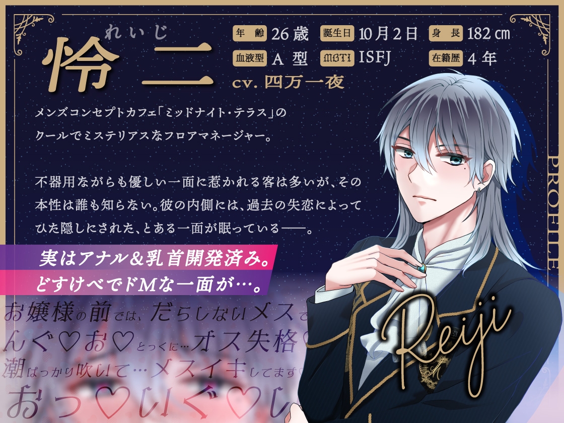 【逆転なし♡男の喘ぎ1時間】メス調教済みのどすけべコンカフェお兄さんを堕とす。「おほぉっ♡俺のアナル、いじめてください♡」/ミッドナイト・テラス Vol.01 怜二 画像2