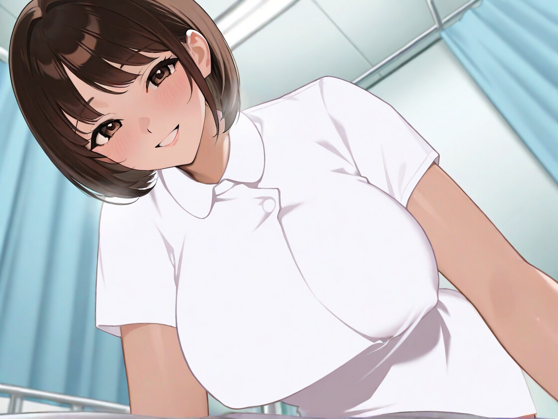 【1時間超え】Iカップ爆乳女子高生の恩返し介護〜真夏の病室で初エッチをあなたと〜【バイノーラル/制服/ナース】 画像5