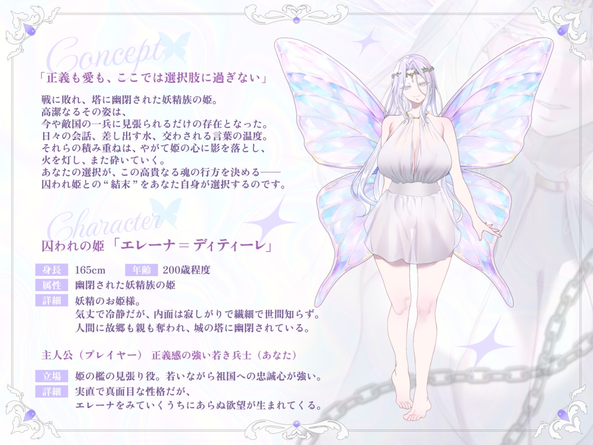 幽閉堕ち妖精姫×正義の門番=あなたは彼女をどう救済しますか?【ルート選択式】 画像3