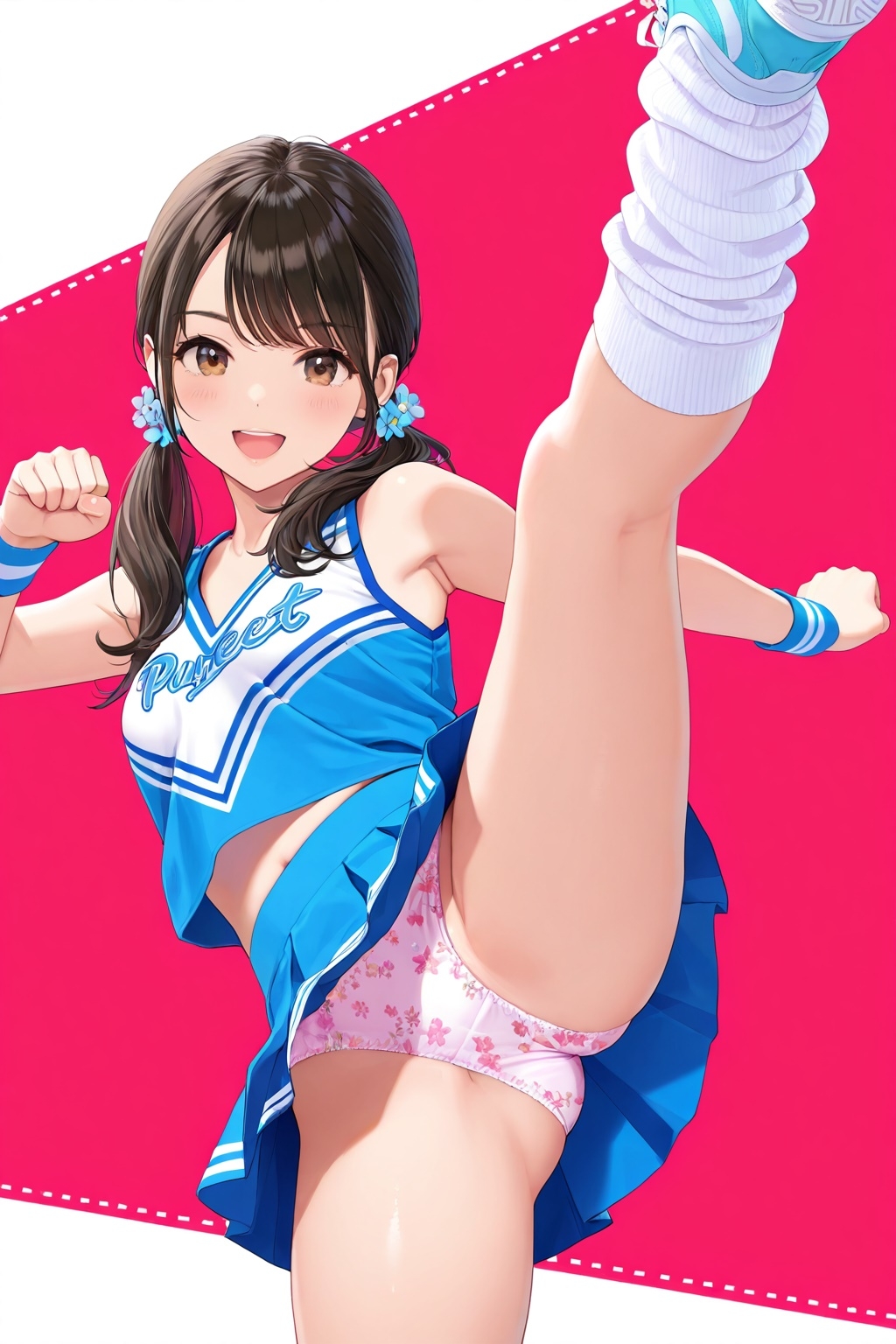 生パンチアガールのたくし上げ&ハイキックパンチラ_4