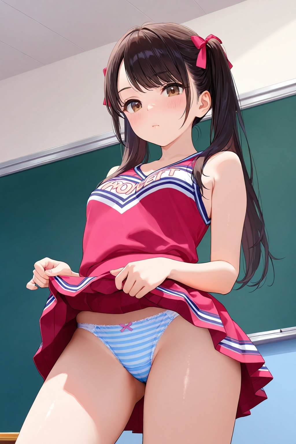 生パンチアガールのたくし上げ&ハイキックパンチラ_5