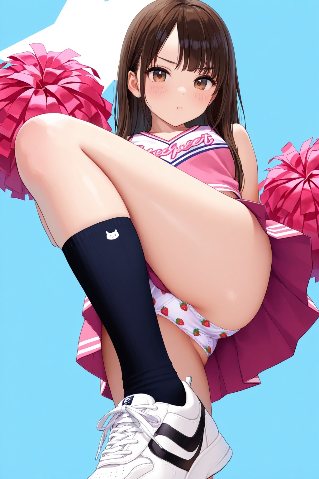 生パンチアガールのたくし上げ&ハイキックパンチラ_8