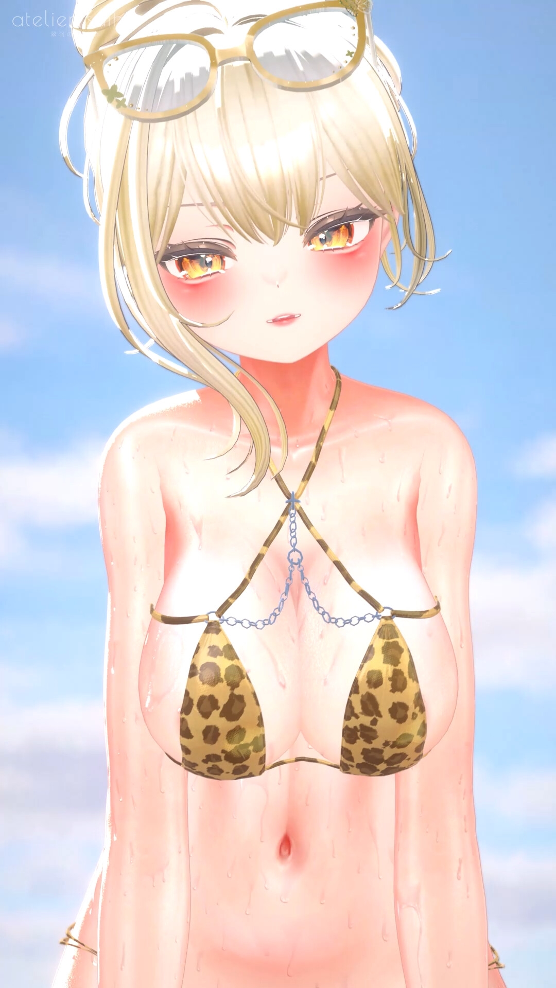 ビーチで彼女と露出おほ声えっちしちゃう動画 画像1