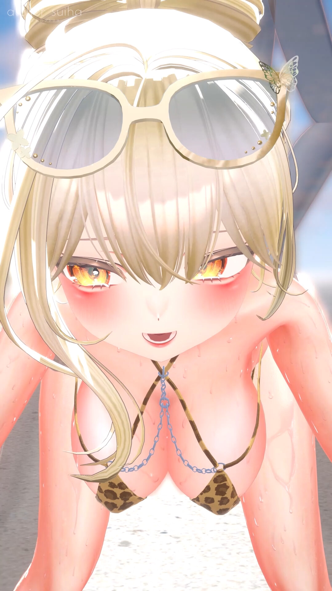 ビーチで彼女と露出おほ声えっちしちゃう動画 画像3