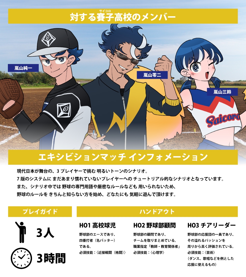 新クトゥルフ神話TRPG「対決！風雲球場」