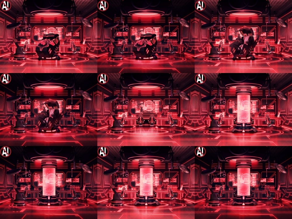みにくる背景CG素材集『未来編』part02-Red×Black-A