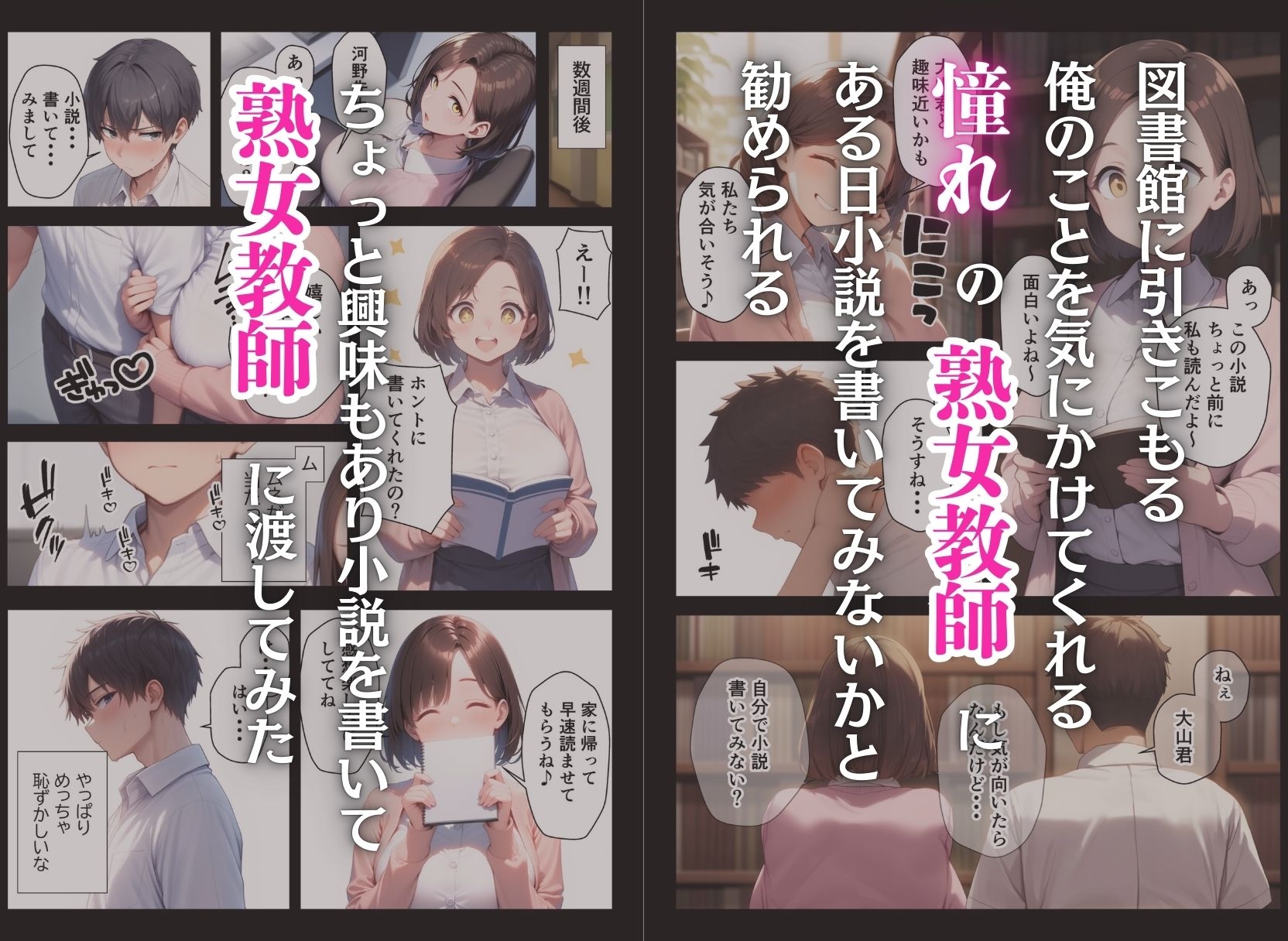 憧れのむちむち熟女教師と特別課外セックスで童貞卒業 画像1