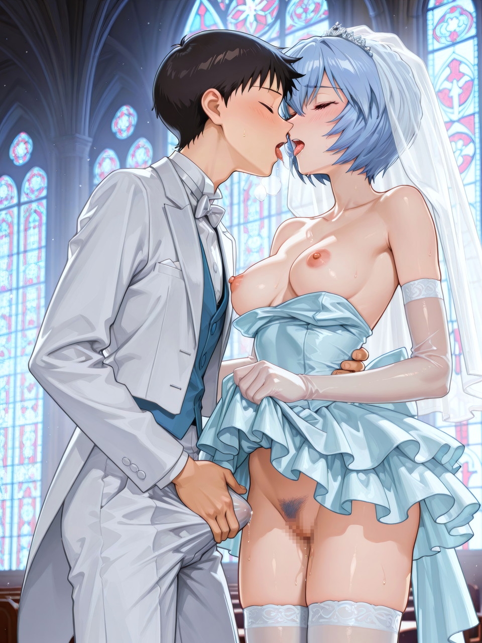 [AIイラストCG] Eva Girls -ウェディングドレスでXXX- 画像3