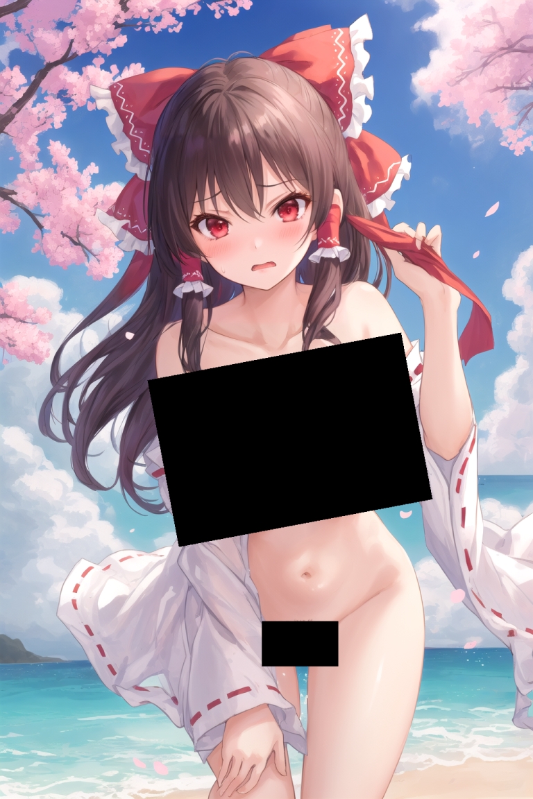 魔理沙は霊夢のえっちな写真を撮りたいようです。～春の雲の多い朝の海編～_6