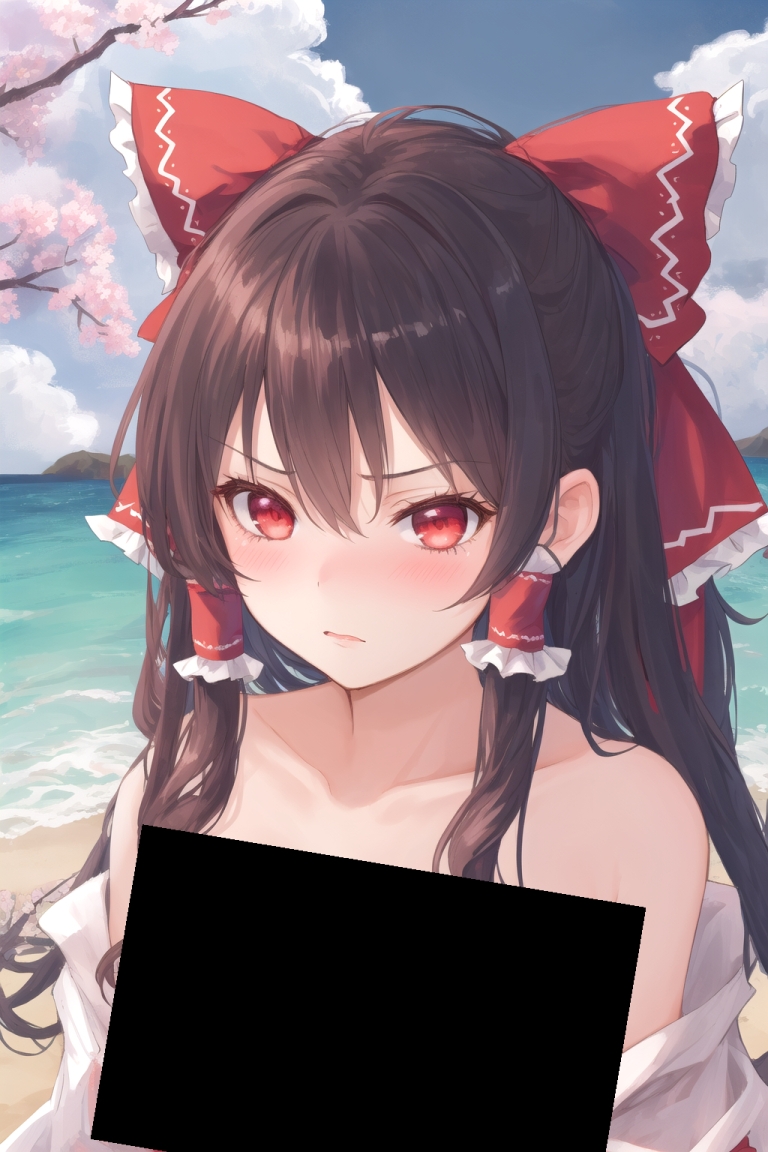 魔理沙は霊夢のえっちな写真を撮りたいようです。～春の雲の多い朝の海編～_9