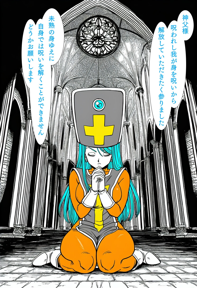 呪いを解きに来た女僧侶に儀式と騙してエッチする神父様 画像1