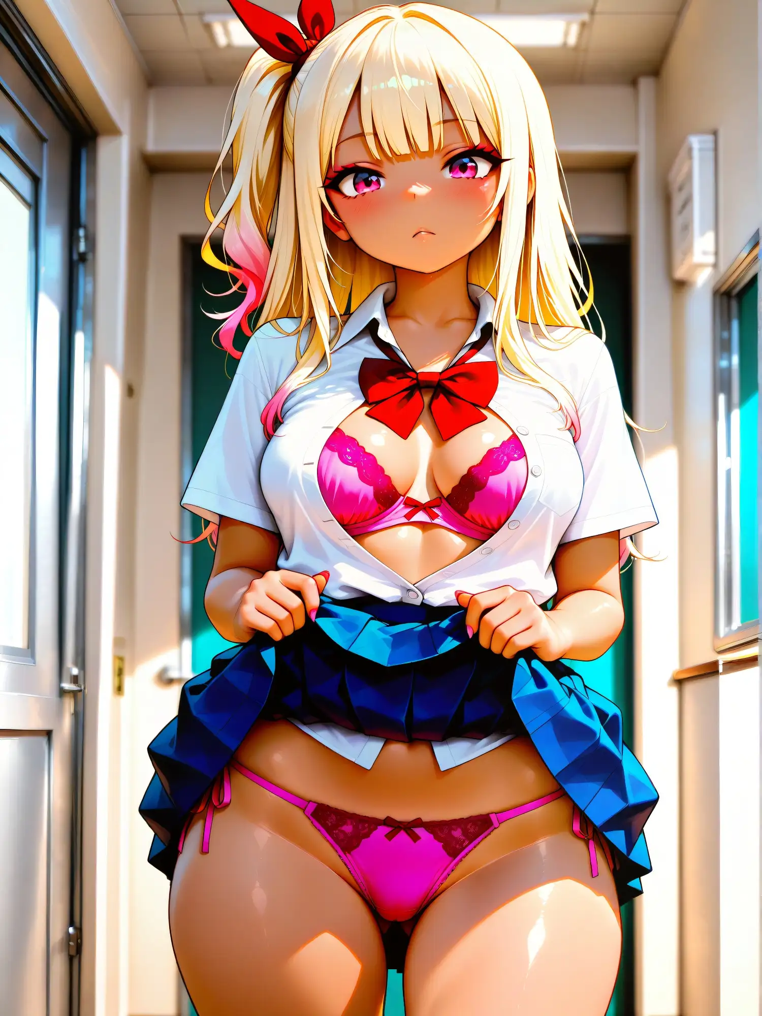 ギャルのパンティが見たい【制服×生脚編】 サンプル画像 2