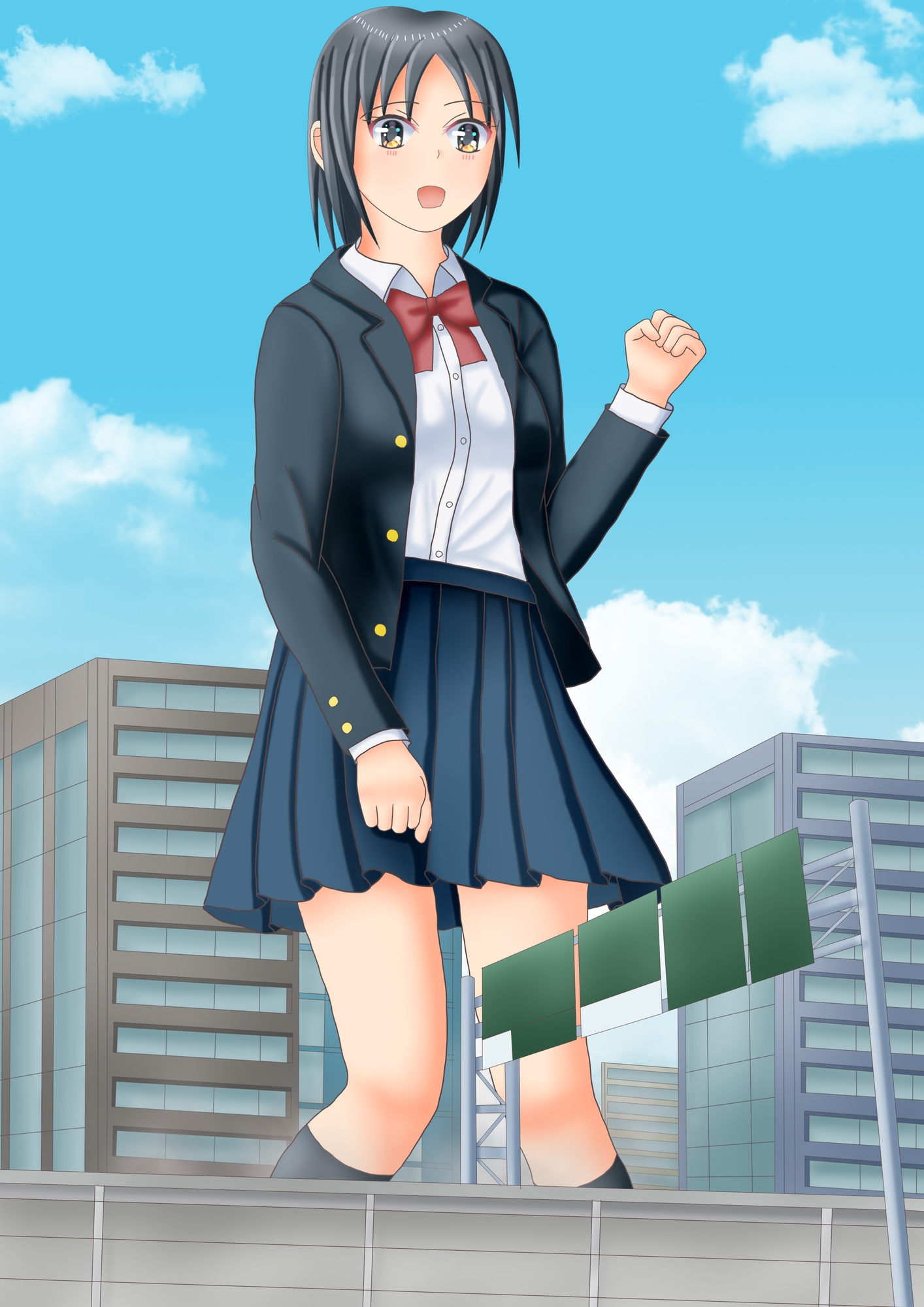 街は巨大娘の遊び場 画像1