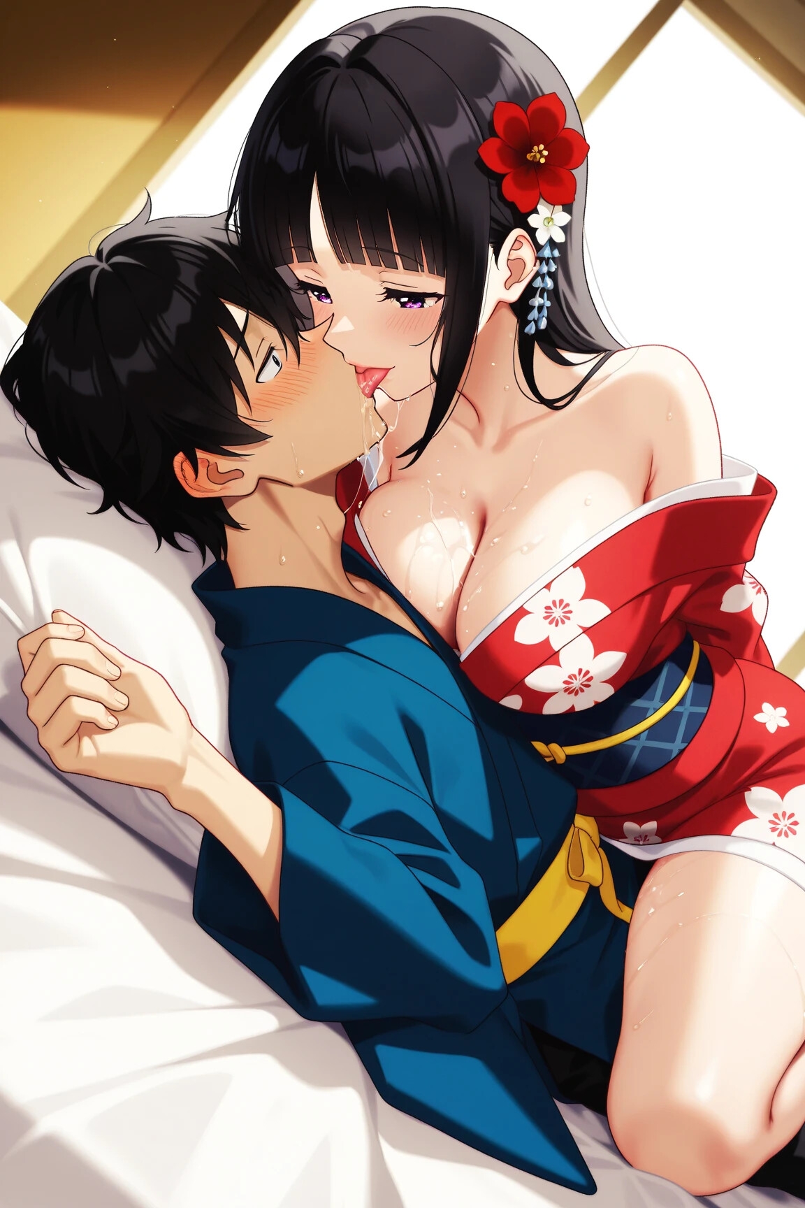 オリジナル美女GIF集 Vol.2 顔面騎乗5種+唾液責め5種 画像6