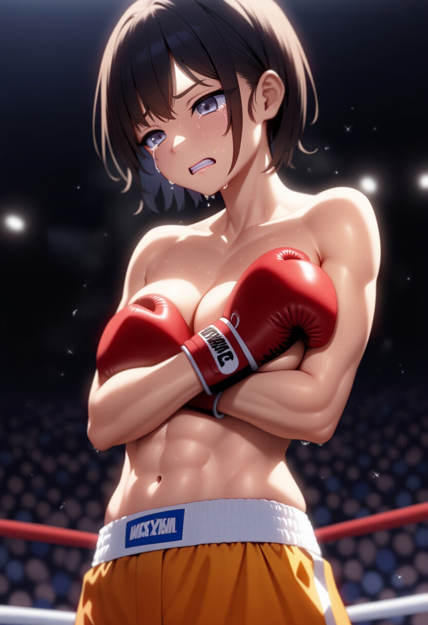 女子ボクシング美少女AIイラストコレクション5 罰ゲーム編_1