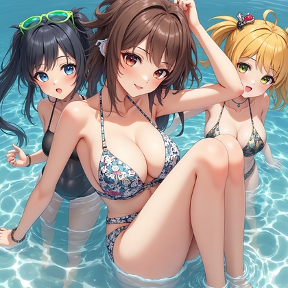 【クリエイター】同人CG・AI『水着11』