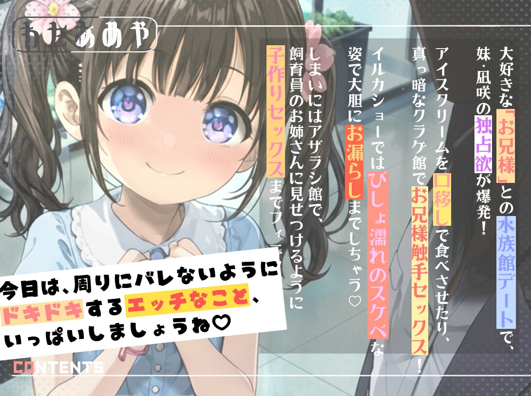 性欲がつよいドスケベな妹と水族館へ行こう！ 【近親相〇、屋外エッチ、見せつけプレイ】 画像1