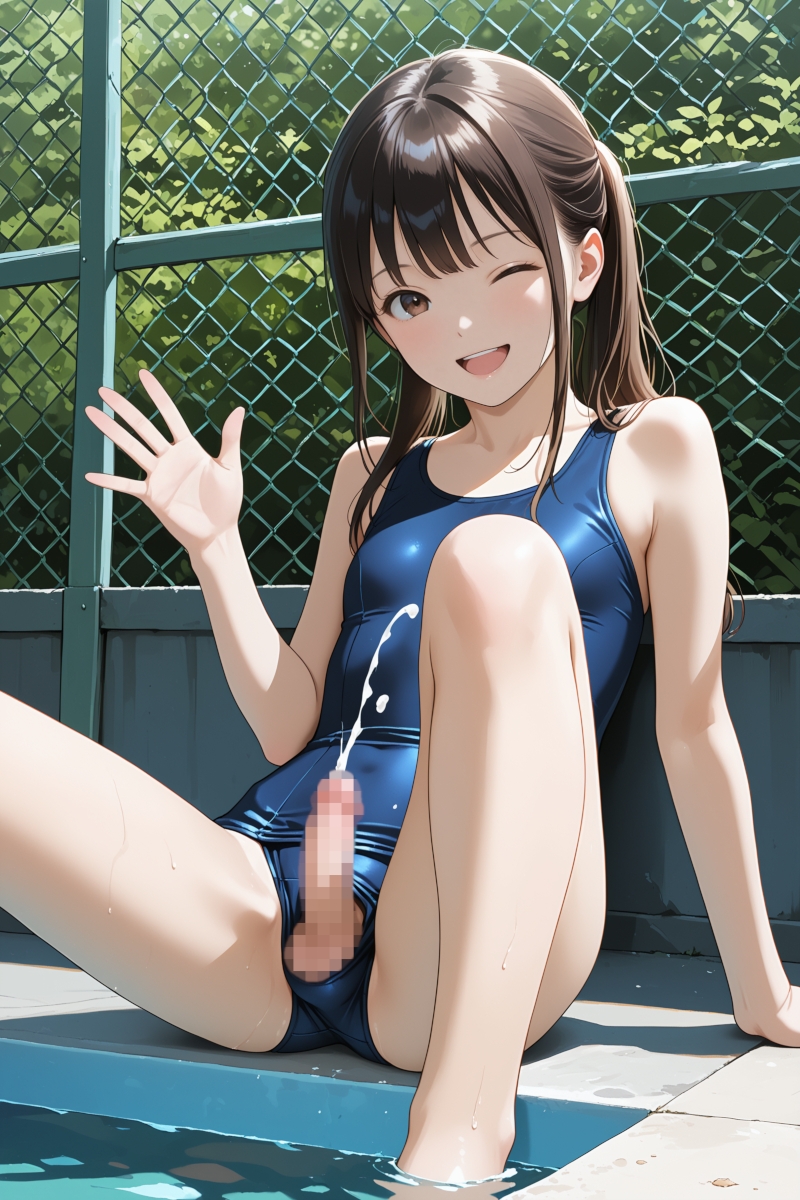 触ってないのに勝手に出ちゃう！ふたなり娘ノーハンド射精 画像8
