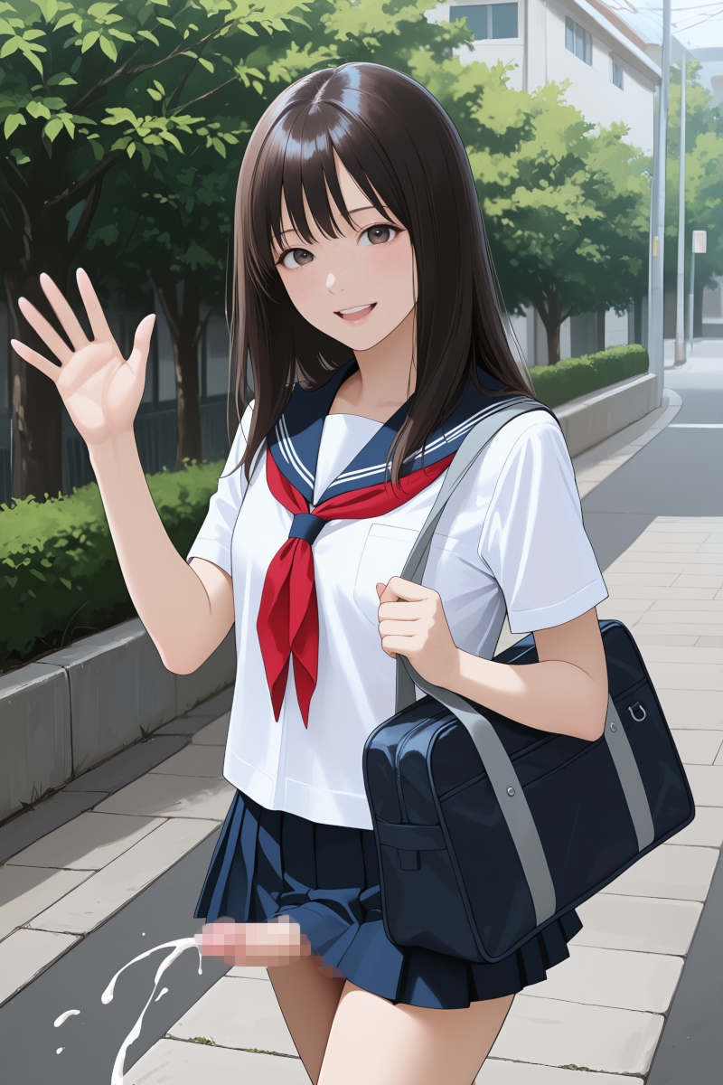 触ってないのに勝手に出ちゃう！ふたなり娘ノーハンド射精 画像9