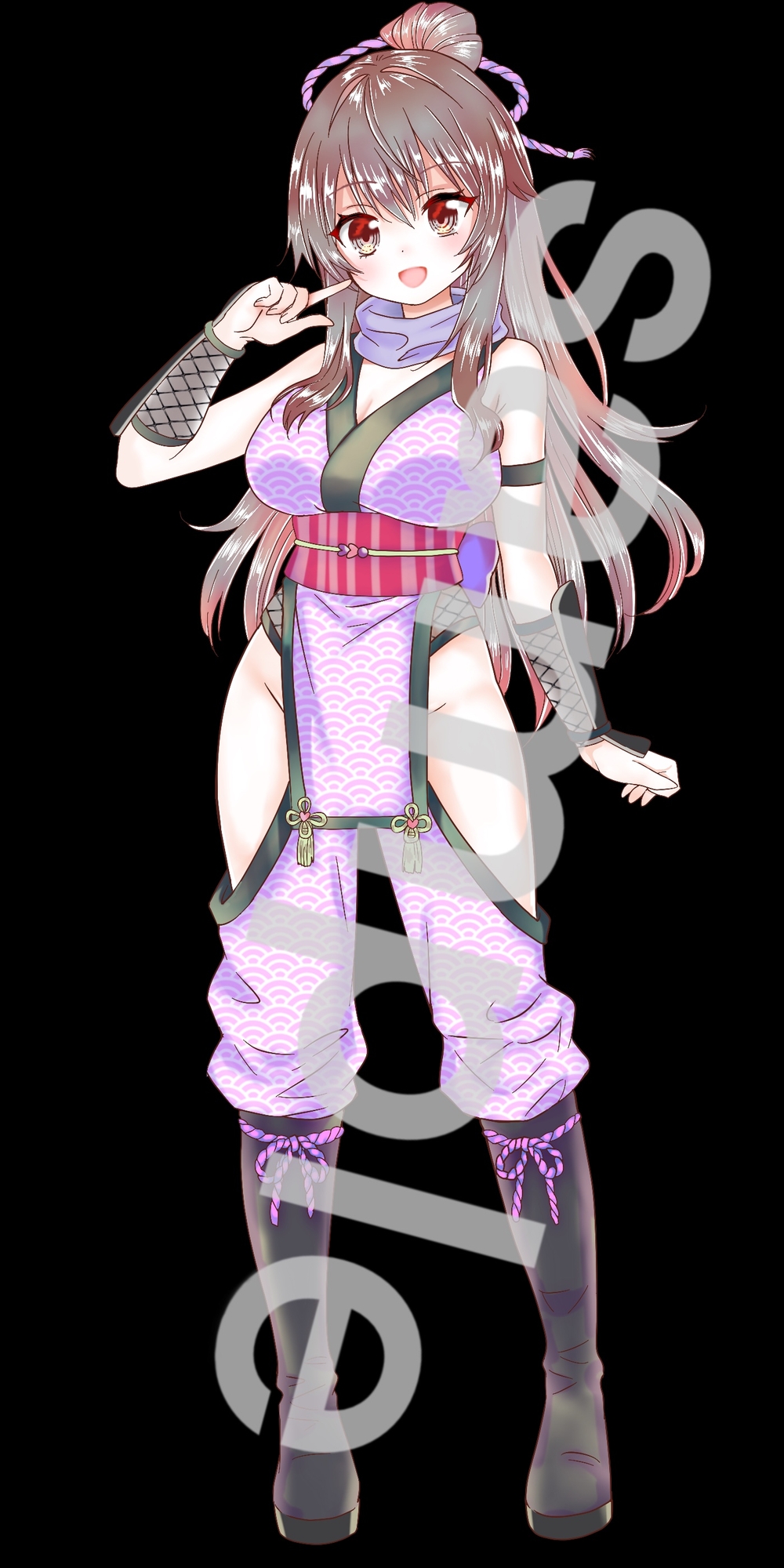 和装風衣装の女の子立ち絵11