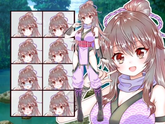 和装風衣装の女の子立ち絵11