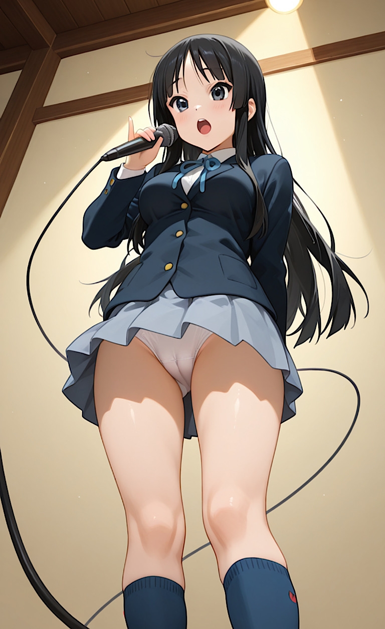 【放課後Pタイム！秋◯澪】Pはもちろんパンチラ・パイ・パイパンのP★ 画像10