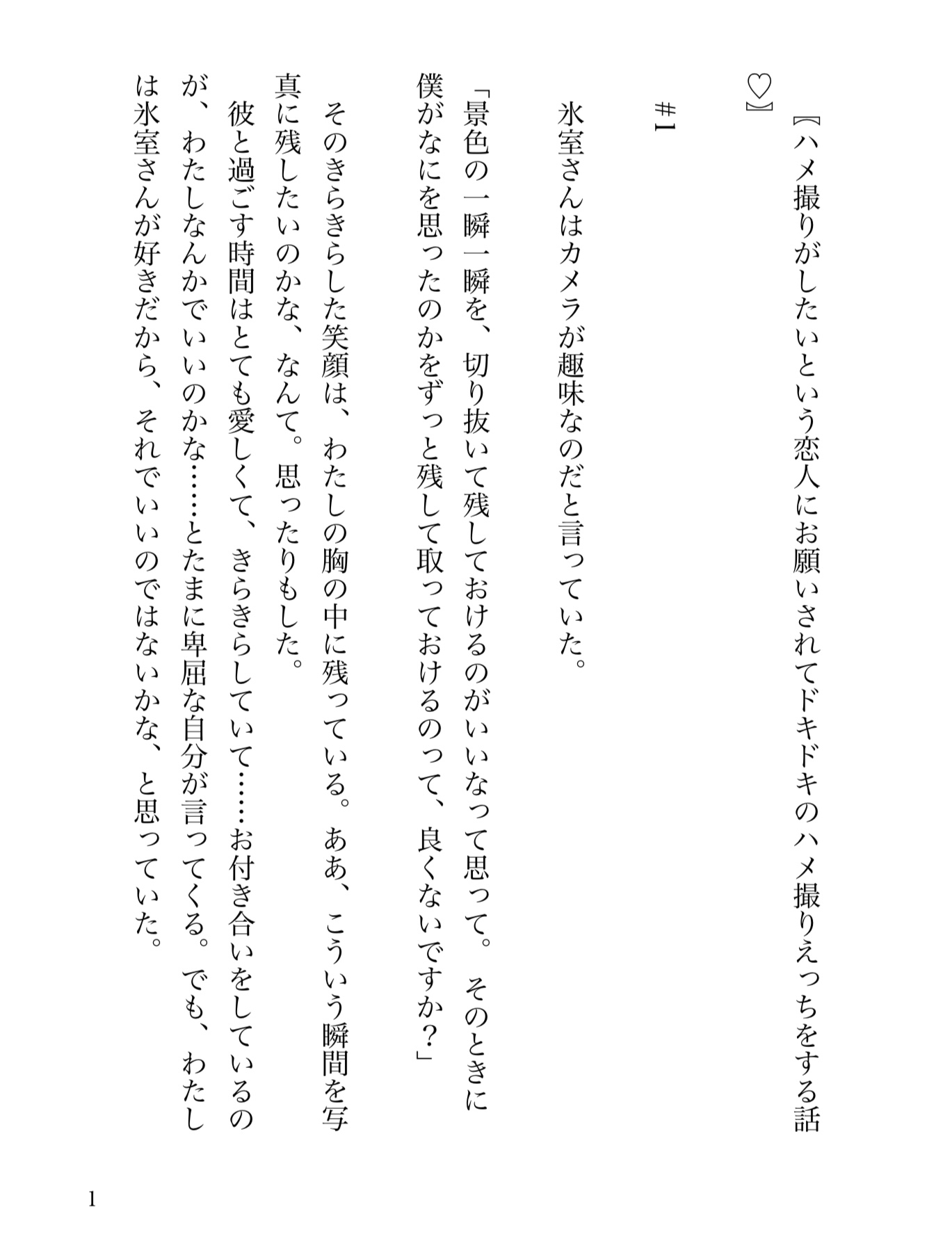 ハメ撮りがしたいという恋人にお願いされてドキドキのハメ撮りえっちをする話♡