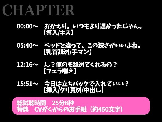 【3日間限定価格】過保護な大人彼氏が発情しちゃいました〜溺愛度MAX腰ヘコヘコ中出しえっち〜(CV:がく×シナリオ:悠希)