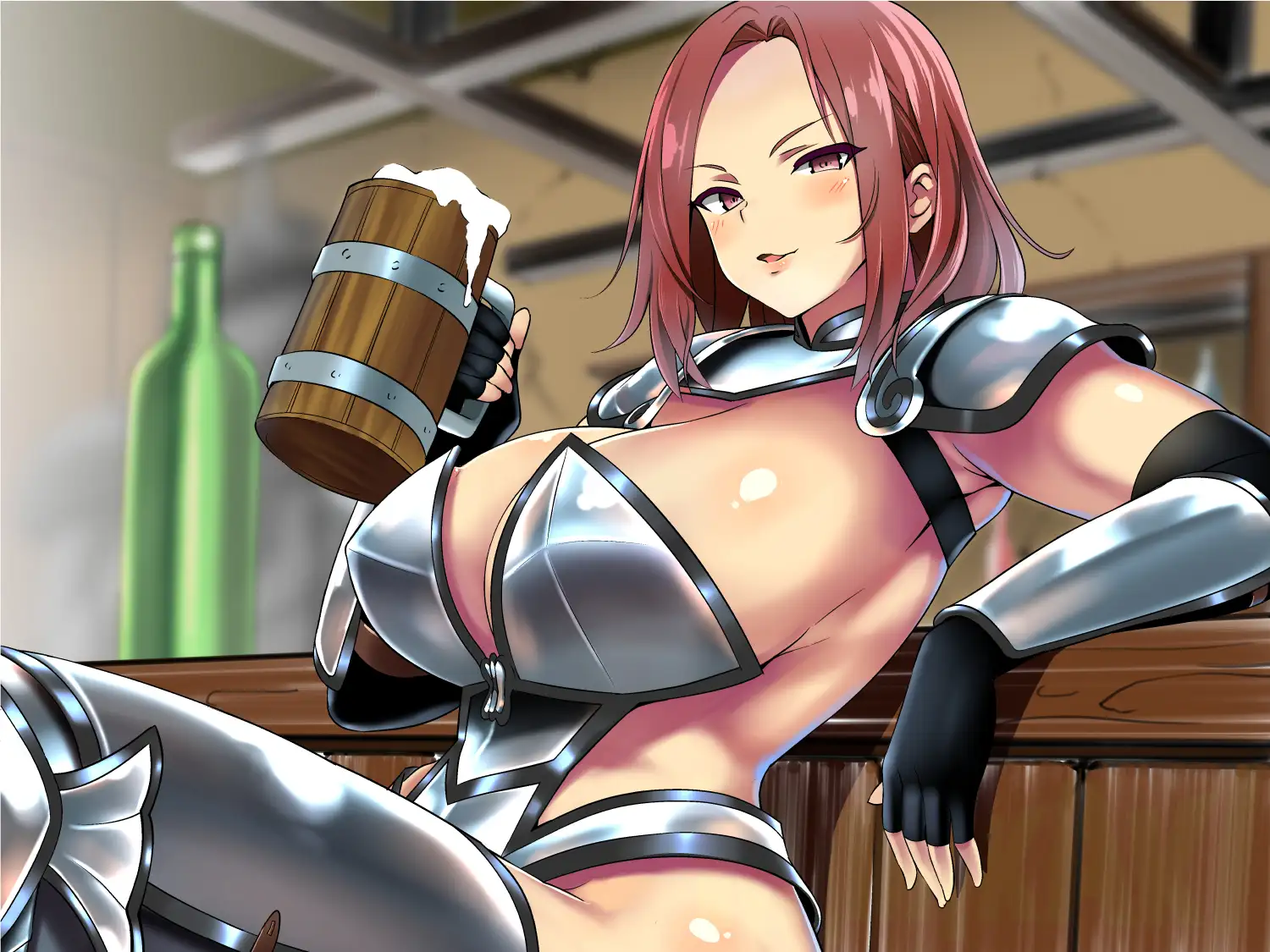 耳ほじクエスト～ミミーダの酒場～『強くてセクシーな戦士のお姉さんをなかまにする?▶はい いいえ』 でぶり エロ画像3
