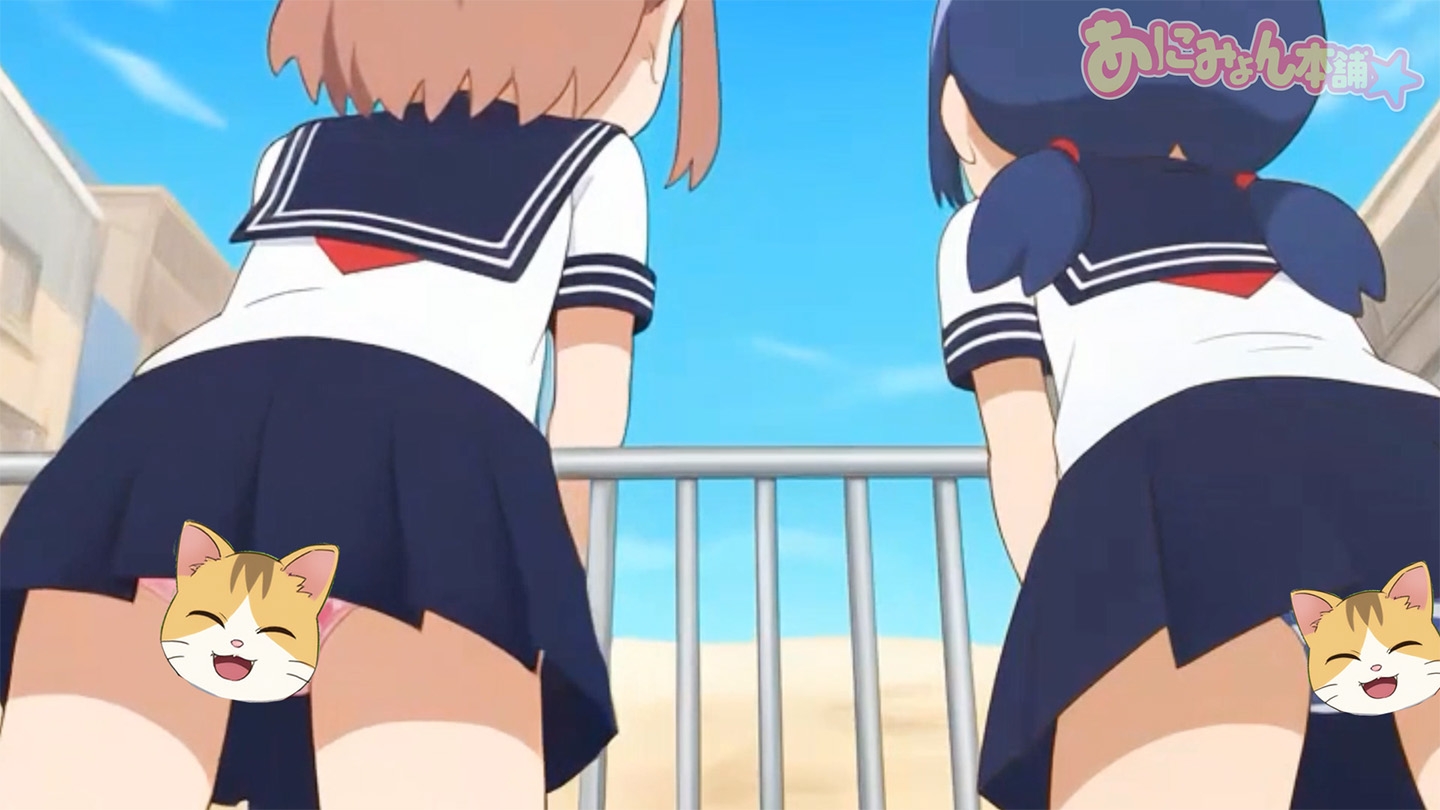 【フルボイスアニメ】サッカー応援中にえっちな風でパンチラしちゃってる女の子たちΣ('◉⌓◉’) 画像3