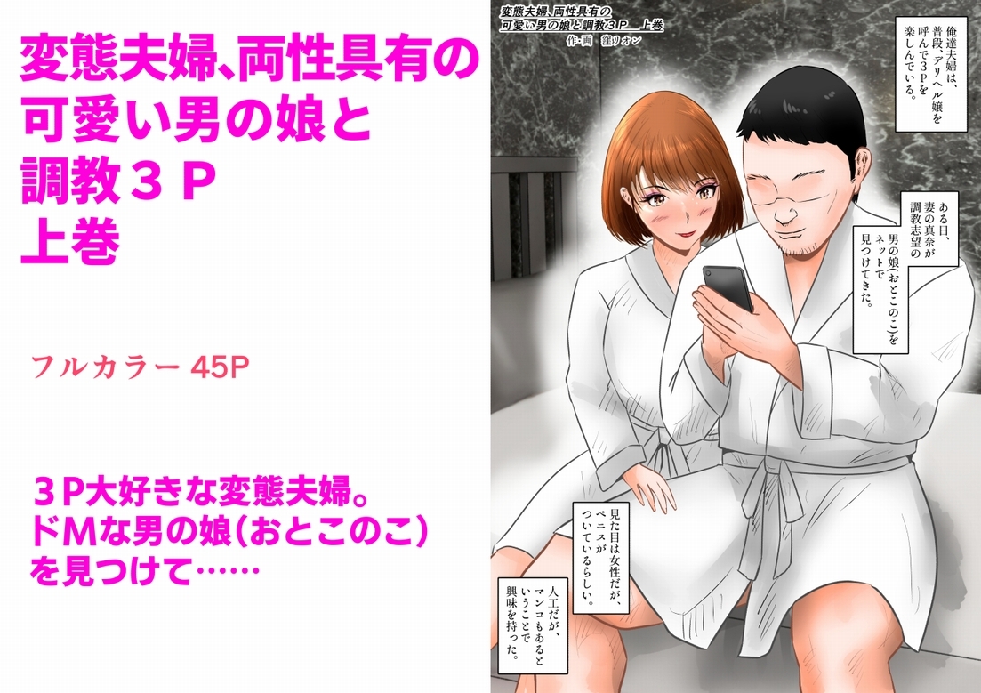 変態夫婦、両性具有の可愛い男の娘と調教3P 上巻 画像1