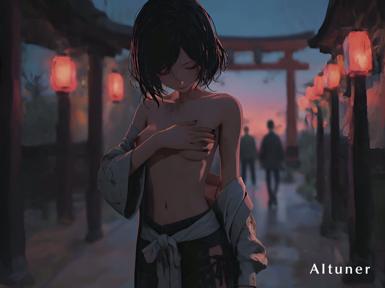 【29分HD】二つの夜、ひとつの熱――ネオンから提灯へ、彼女達は最後まで。_6