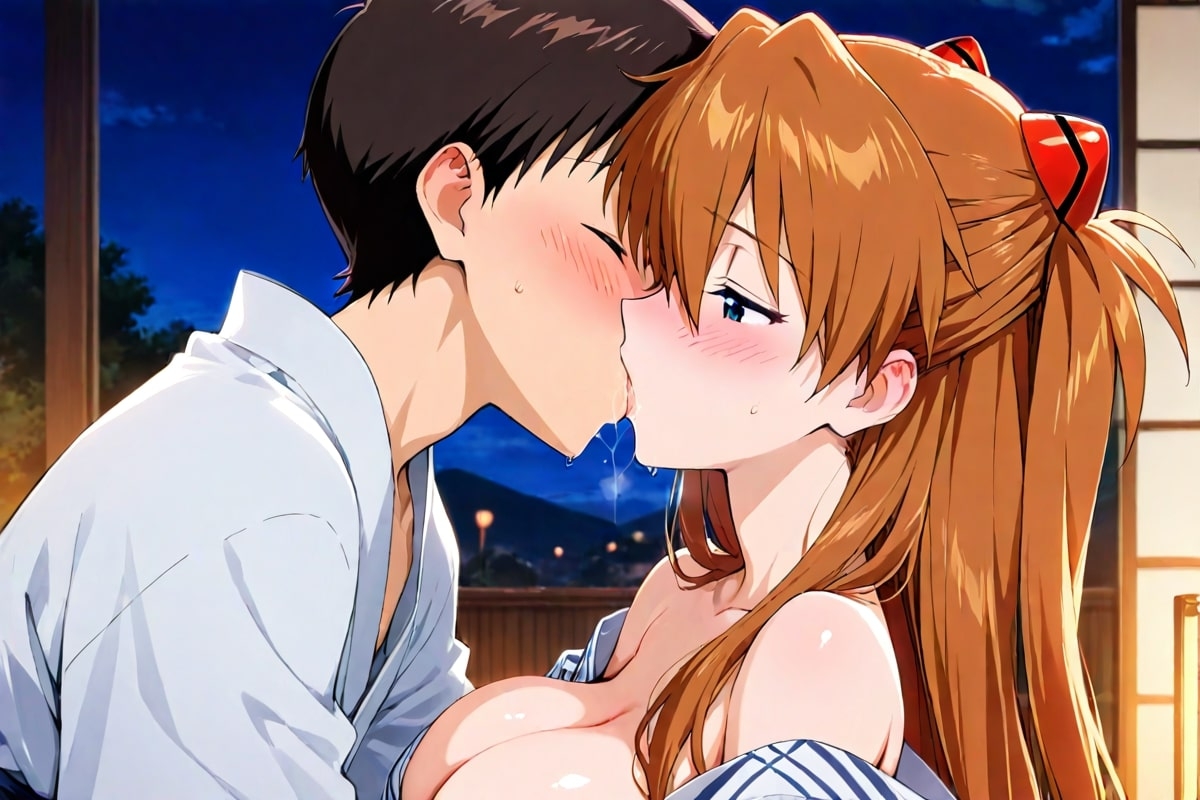 絶頂！ 巨乳ア〇カ・ラングレーと碇シ〇ジ 浴衣編 フェラ パイズリ クンニ 69 挿入 中出し 文字入り50枚 合計500枚_6