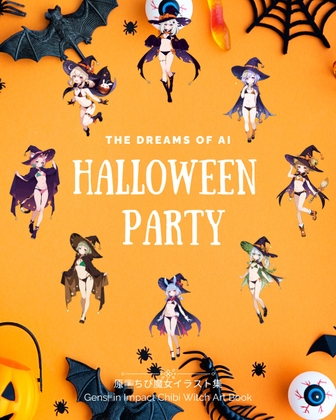 原◯ Halloween ちび魔女のコスプレイラスト集 [The Dreams of AI]
