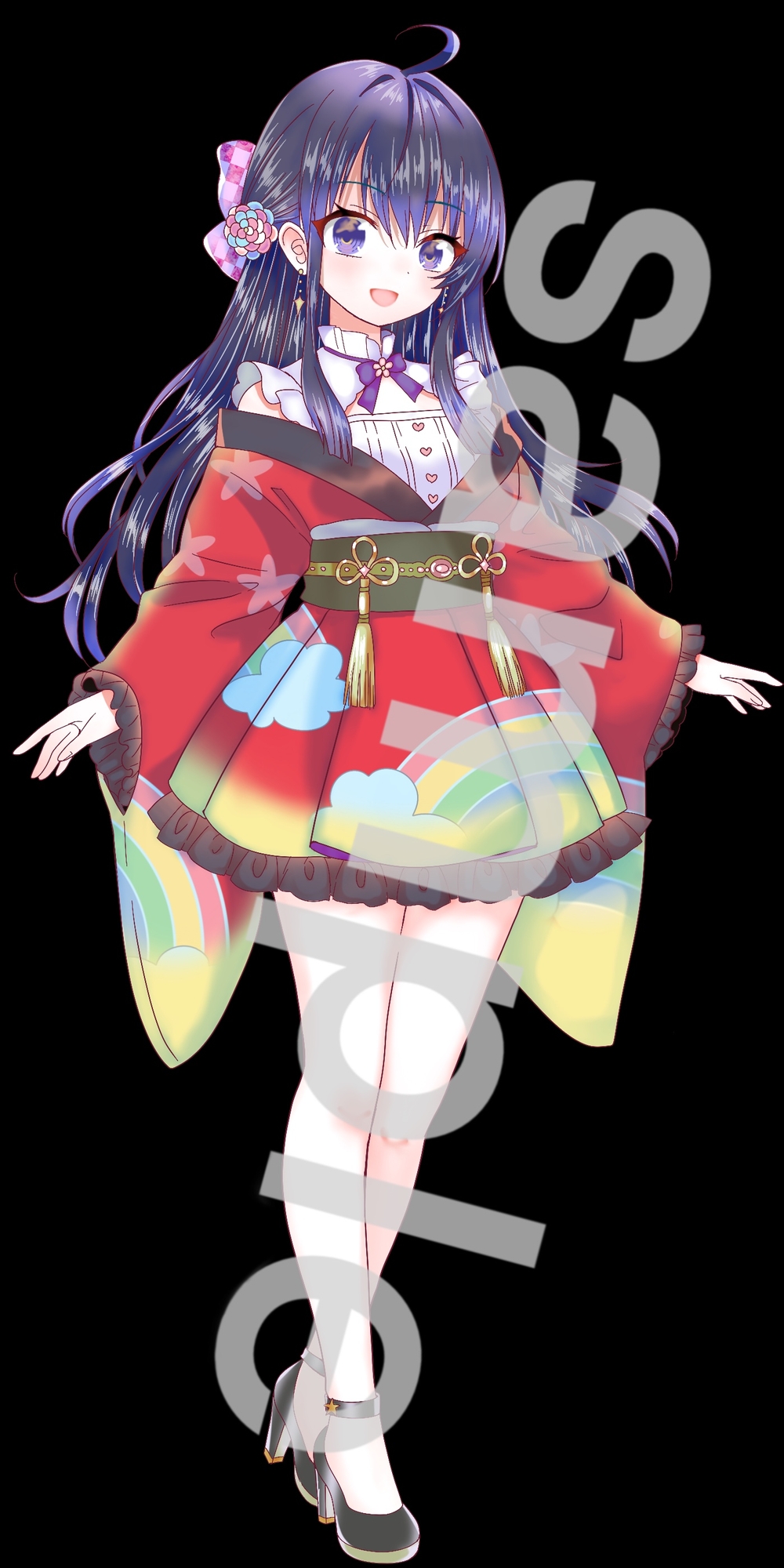 和装風衣装の女の子立ち絵14_1