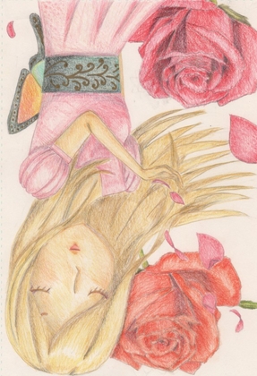 薔薇と婦人