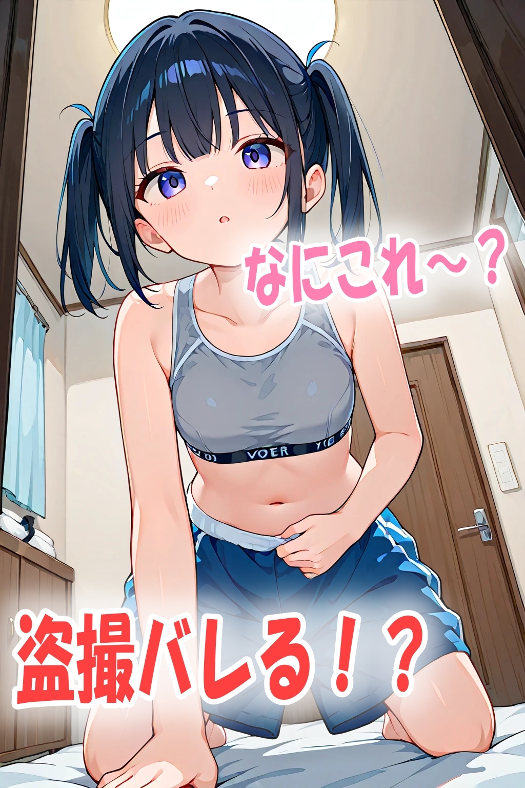 沢山の女の子を盗撮してみた！生着替えで下着や裸を見放題！日常的に脱衣所や部屋を監視してみるイラスト500枚 画像4